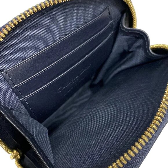 Auth DIOR/ChristianDior Call'in Dior phone holder Dark Navy Red Leather - Picture 14 of 15